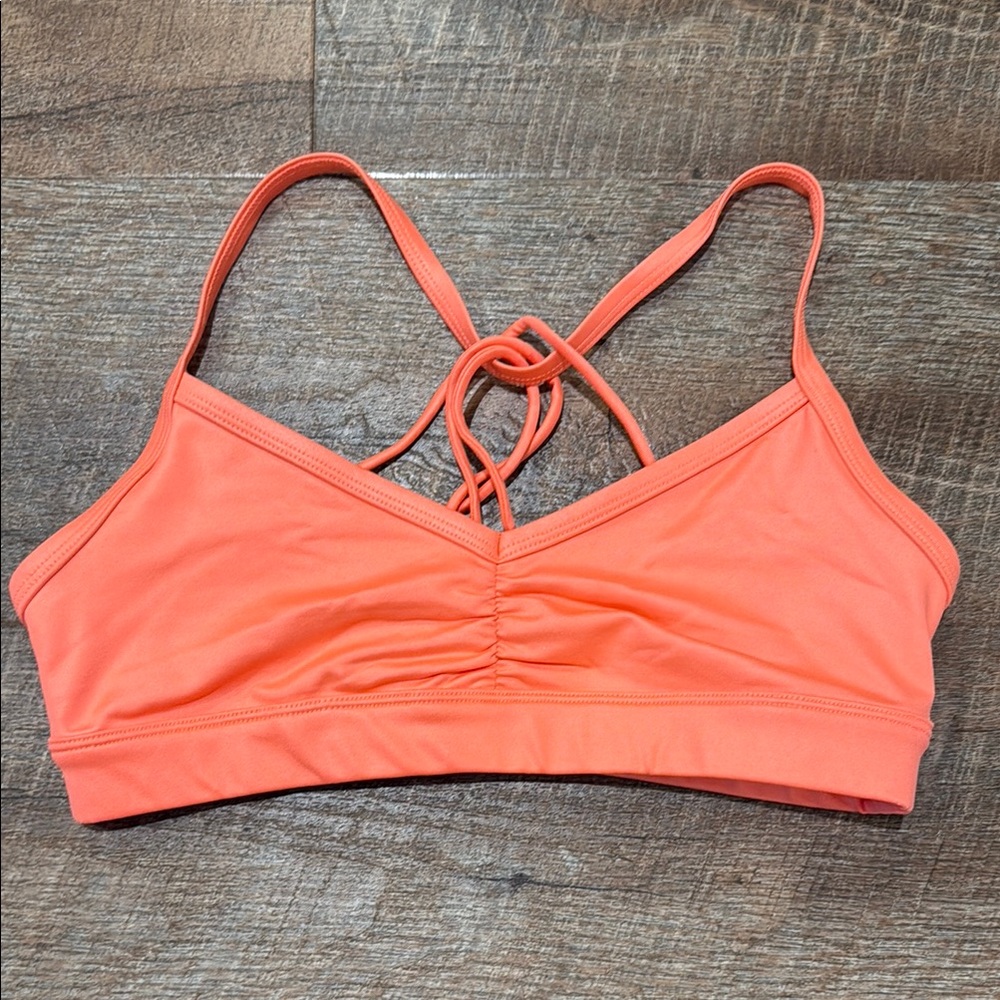 AloYoga Sunny Strappy Bra - Orange/Tangerine size S